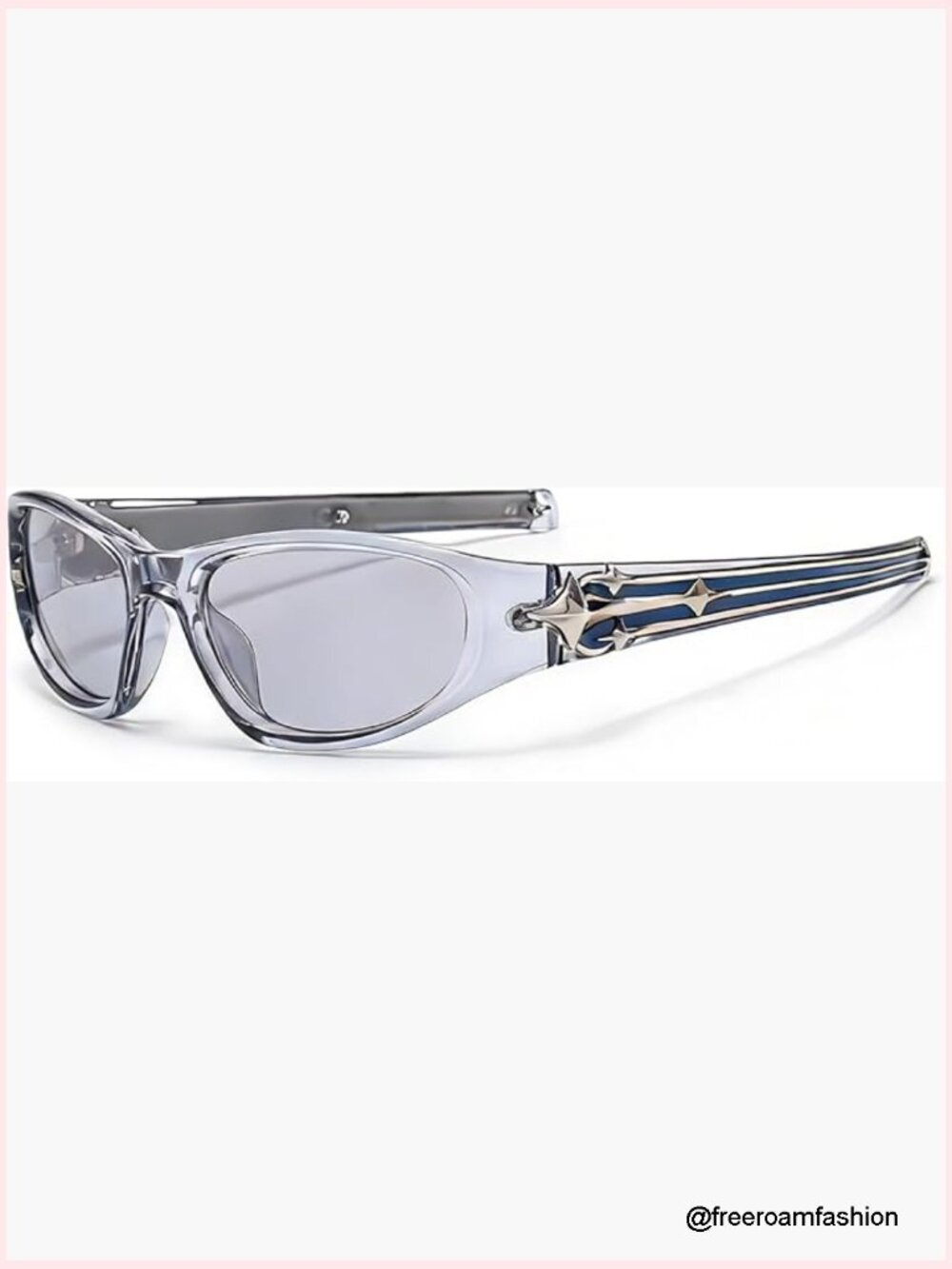 Vintage Y2K Wrap Around Oval Sunglasses with UV Protection for Women Men